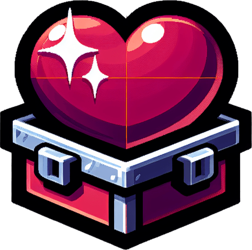 A sprite sheet of heart containers. 
Single Game Texture. In-Game asset. 2d. Blank background. High contrast. No shadows.