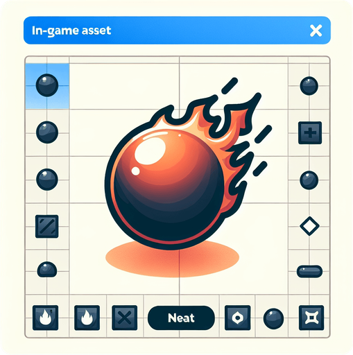 Fire ball. Bubble shooter game. Thin black outline..
Single Game Texture. In-Game asset. 2d. Blank background. High contrast. No shadows.