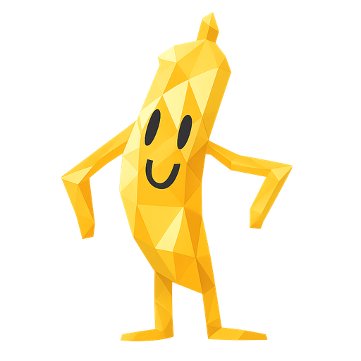 Banana crystal . No background. Transparent background. Blank background. No shadows. 2d. In-Game asset. flat