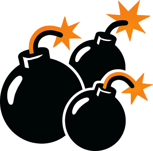 bomb_multi.
In-Game asset.  2d.  High contrast.  No shadows