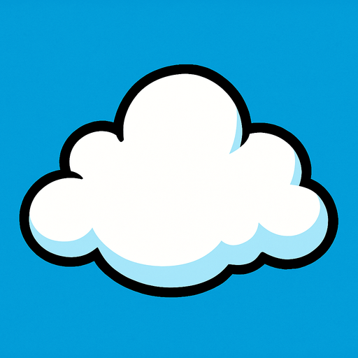 cloud.
In-Game asset.  2d.  High contrast.  No shadows