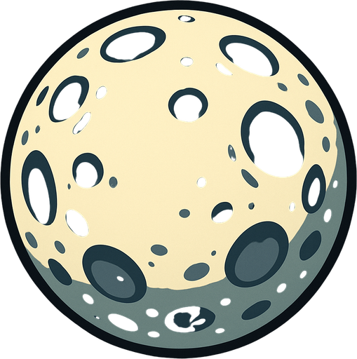 Moon.
In-Game asset.  2d.  High contrast.  No shadows