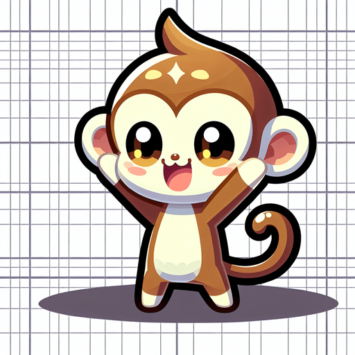 A cute monkey with arms up
Single Game Texture. In-Game asset. 2d. Blank background. High contrast. No shadows.
