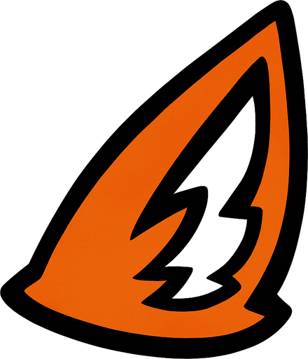 Fox ear.
In-Game asset.  2d.  High contrast.  No shadows