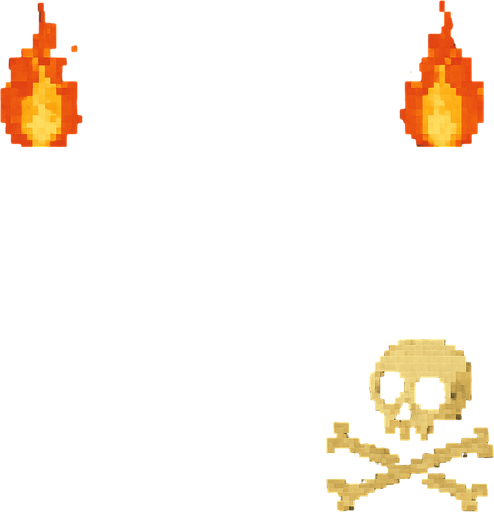 Make it retro pixelart arcade style and also aligne the torches