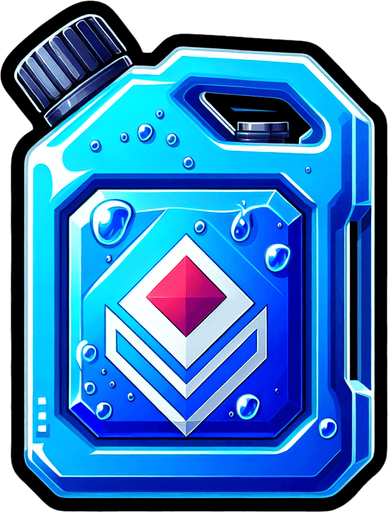 blue jetfuel.
Single Game Texture. In-Game asset. 2d. Blank background. High contrast. No shadows.