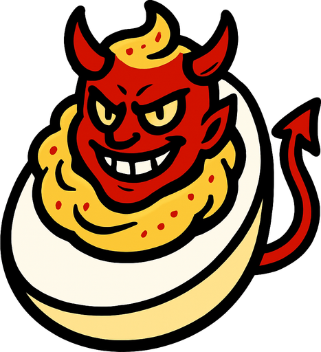 yumurta şeytan.
In-Game asset.  2d.  High contrast.  No shadows