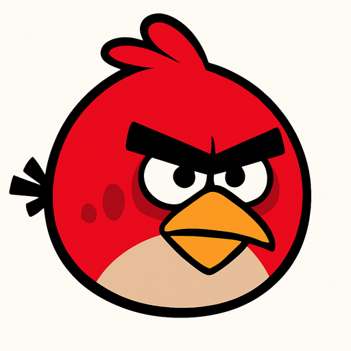 Angry birds red.
In-Game asset.  2d.  High contrast.  No shadows