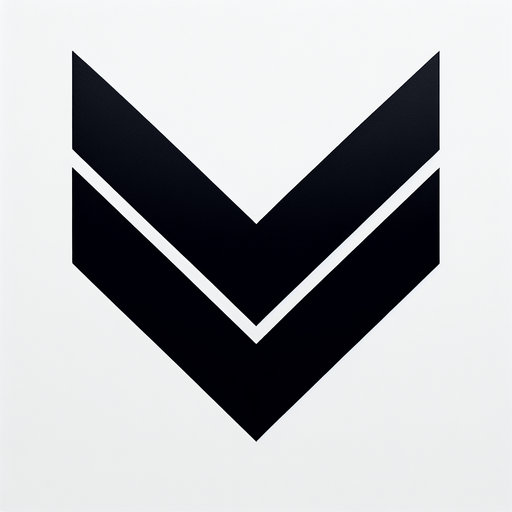 black chevron.
UI element