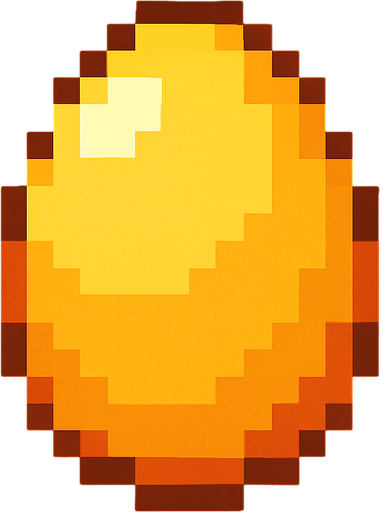 Egg pixel.
In-Game asset.  2d.  High contrast.  No shadows