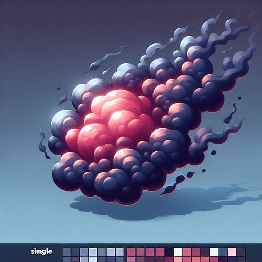smoke.
Single Game Texture.  In-Game asset.  2d.  Blank background.  High contrast.  No shadows