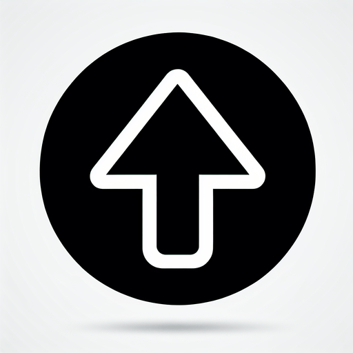 Simple black arrow pointing up. Mouse cursor like.