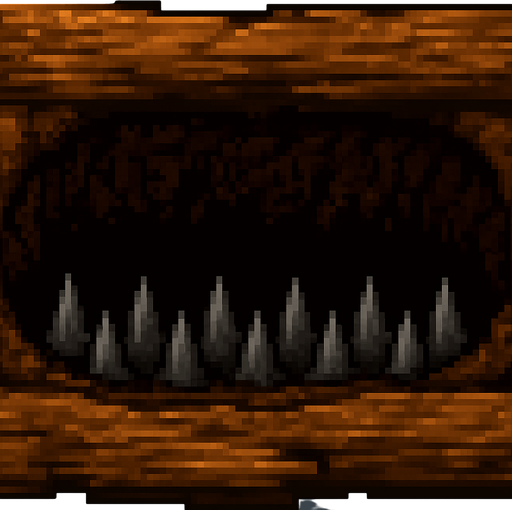 instead of grass add a whole with spikes at the bottom of it, keep it in 16 bit style