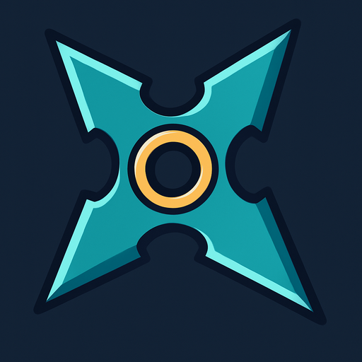 shuriken.
In-Game asset.  2d.  High contrast.  No shadows
