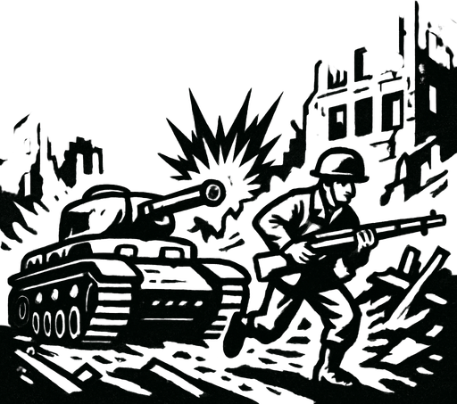 World War II chaotic background, grey
In-Game asset.  2d.  High contrast.  No shadows