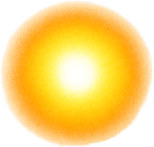 A radial gradient burst texture

```
- Center: Pure white (#FFFFFF) at 100% opacity
- 25% radius: Bright yellow (#FFFF88) at 90% opacity  
- 50% radius: Orange (#FFAA00) at 60% opacity
- 75% radius: Light orange (#FF6600) at 20% opacity
- Edge: Transparent (0% opacity)
- Shape: Perfect circle with soft, feathered edges
- No hard boundaries - everything should blend smoothly.
In-Game asset.  2d.  High contrast.  No shadows