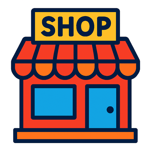 SHOP.
In-Game asset.  2d.  High contrast.  No shadows