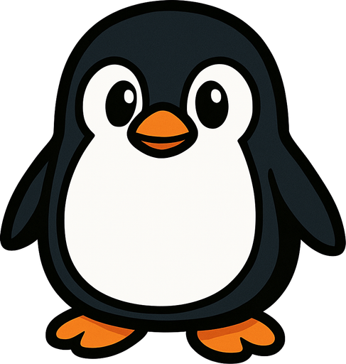 Penguin.
In-Game asset.  2d.  High contrast.  No shadows