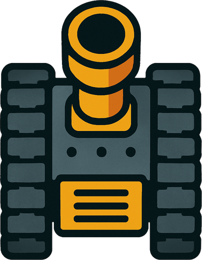 Top atan makina yukardan bakış.
In-Game asset.  2d.  High contrast.  No shadows