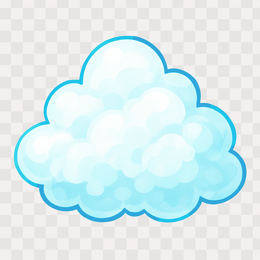 fluffy transparent cloud.
In-Game asset.  2d.  High contrast.  No shadows