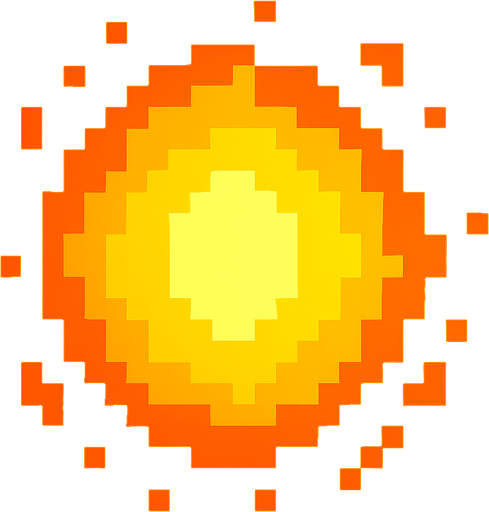 8bit energyParticle.
In-Game asset.  2d.  High contrast.  No shadows