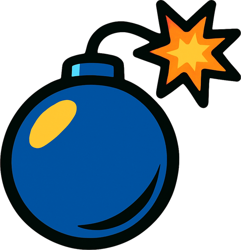 bomba.
In-Game asset.  2d.  High contrast.  No shadows