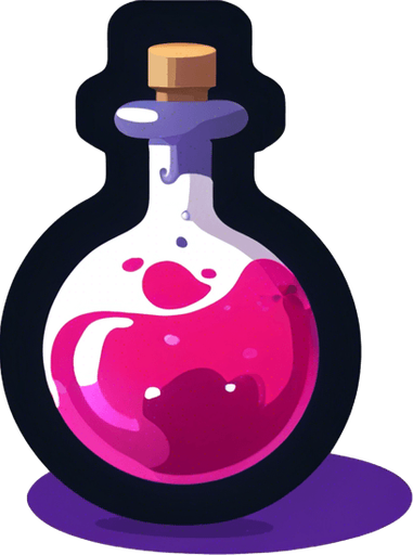 remove the purple shadow under the potion