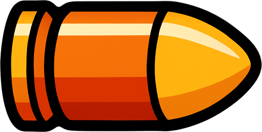 Bullet.
In-Game asset.  2d.  High contrast.  No shadows