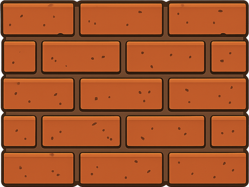 ladrillo . No background. Transparent background. Blank background. No shadows. 2d. In-Game asset. flat