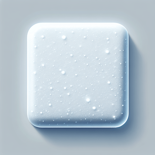snow covered square with round corners Single Game Texture. In-Game asset. 2d. Blank background. High contrast. No shadows. Single Game Texture. In-Game asset. 2d. Blank background. High contrast. No shadows.