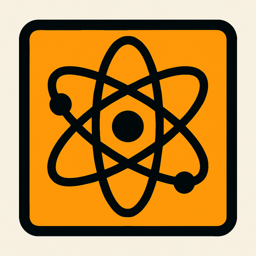 Atomic symbol.
In-Game asset.  2d.  High contrast.  No shadows