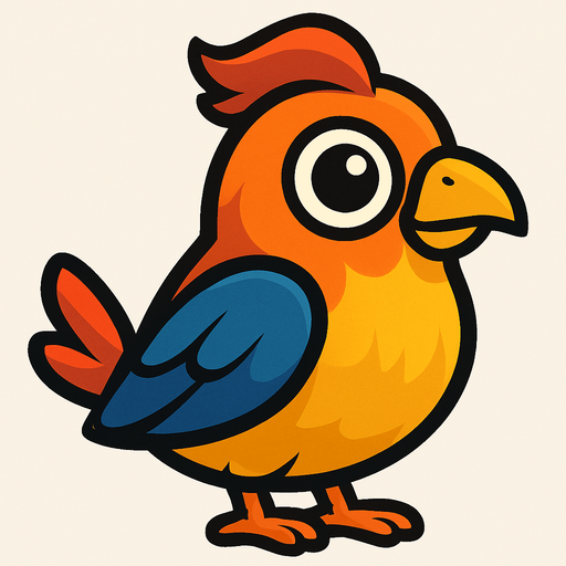 Bird.
In-Game asset.  2d.  High contrast.  No shadows