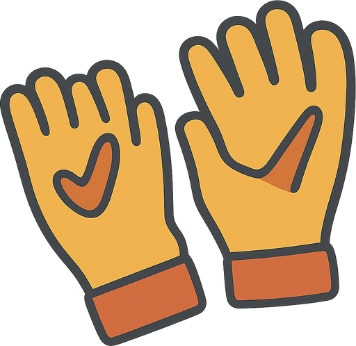 goalkeeper hand. No background. Transparent background. Blank background. No shadows. 2d. In-Game asset. flat