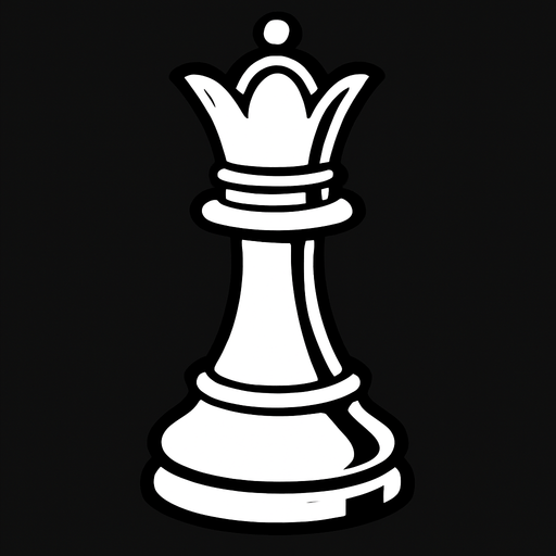 White Queen Chess.
In-Game asset.  2d.  High contrast.  No shadows