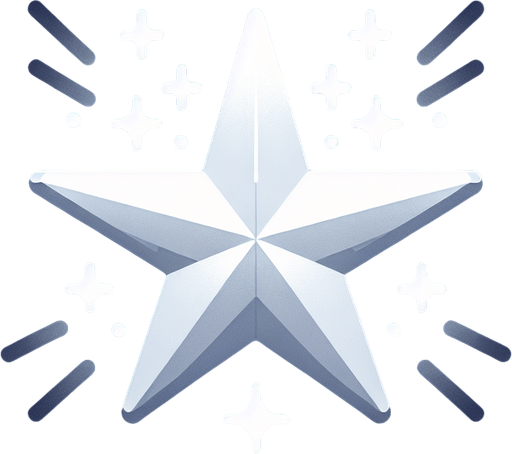 a white christmas star.
Single Game Texture. In-Game asset. 2d. Blank background. High contrast. No shadows.