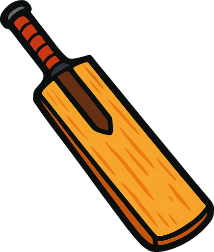 Cricket bat.
In-Game asset.  2d.  High contrast.  No shadows
