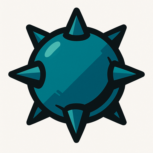 Spike ball.
In-Game asset.  2d.  High contrast.  No shadows