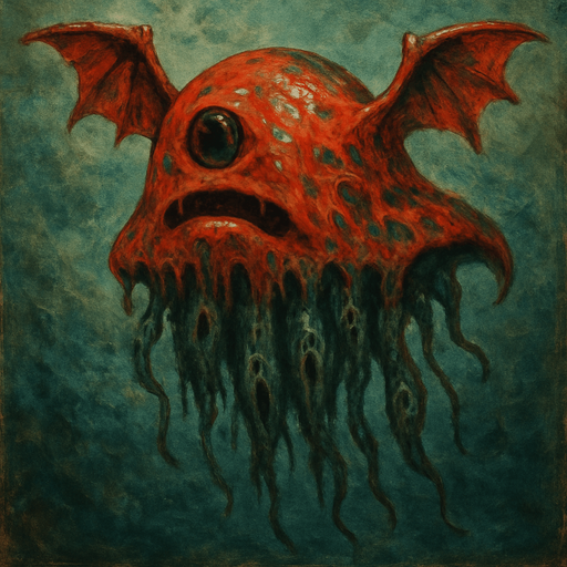 ancient flyng red slime with talasophobia texture