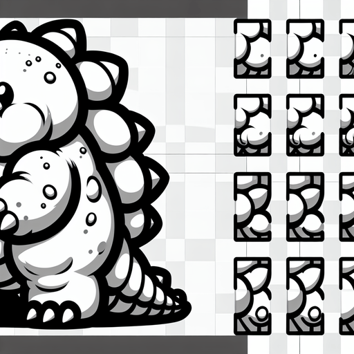 chibi fat bowser left pose.
Single Game Texture.  In-Game asset.  2d.  Blank background.  High contrast.  No shadows