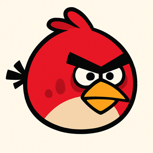 angry bird.
In-Game asset.  2d.  High contrast.  No shadows