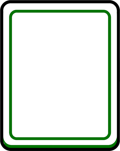 2D. Survivor.io game style skill card. No text written on it. No symbols on it. Just the blank card. Green..
In-Game asset.  2d.  High contrast.  No shadows