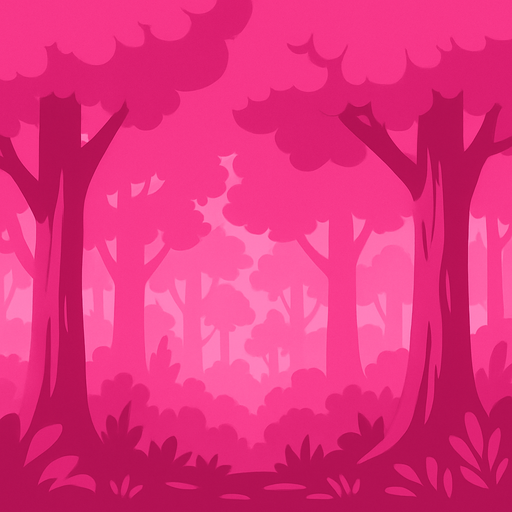 Fond d'écran forêt ROSE.
In-Game asset.  2d.  High contrast.  No shadows