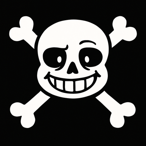 make sans bones.
In-Game asset.  2d.  High contrast.  No shadows