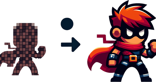 Hero Character for platformer game
Single Game Texture. In-Game asset. 2d. Blank background. High contrast. No shadows.