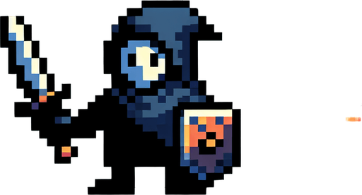 Crea un enemigo de estilo dungeon pixelado.
Single Game Texture.  In-Game asset.  2d.  Blank background.  High contrast.  No shadows