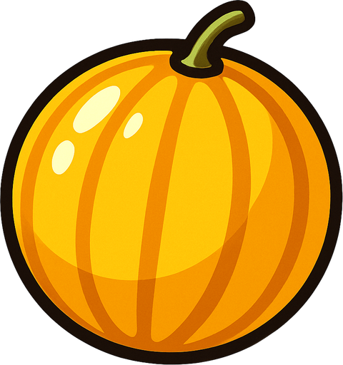 Shiney yellow melon vector.
In-Game asset.  2d.  High contrast.  No shadows