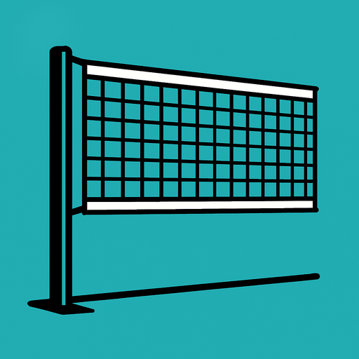 volley ball net.
In-Game asset.  2d.  High contrast.  No shadows