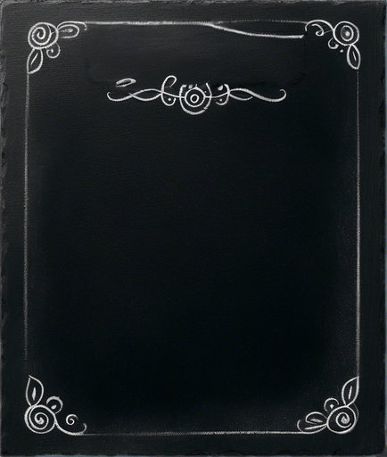 Word "ELIXIR" in chalk. SMALL AND CLOSE TO THE TOP.