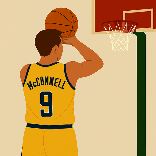 Make player TJ mconnel in a yellow pacers jersey
