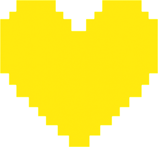 Yellow heart Undertale.
In-Game asset.  2d.  High contrast.  No shadows